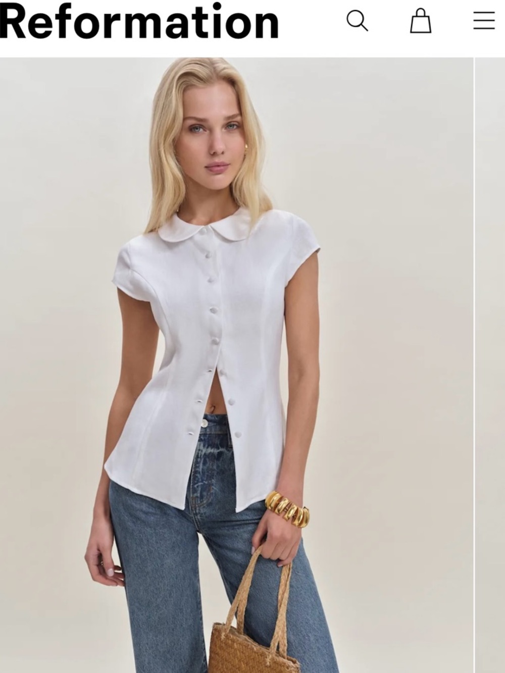 Reformation Molly linen shirt